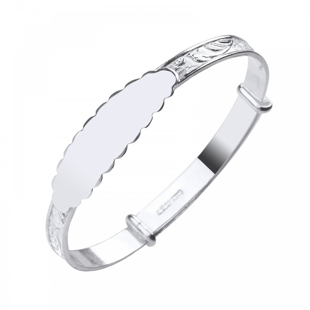 Silver 4.00mm expandable ID baby bangle