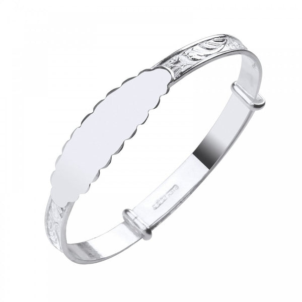 Silver 4.00mm expandable ID baby bangle
