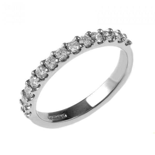 Platinum 0.73ct round brilliant cut diamond eternity ring