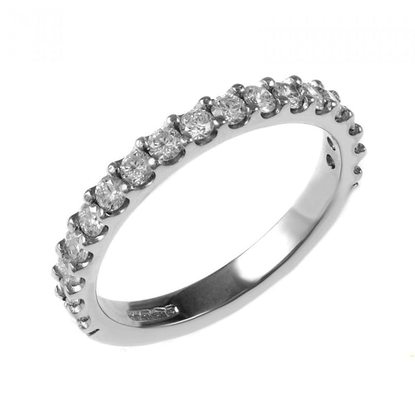 Platinum 0.60ct round brilliant cut diamond eternity ring