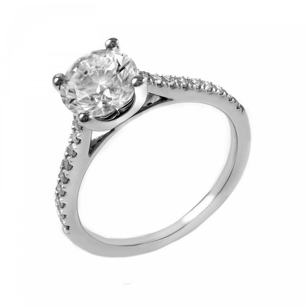 Platinum 1.50ct G VS2 IGL round brilliant cut diamond ring