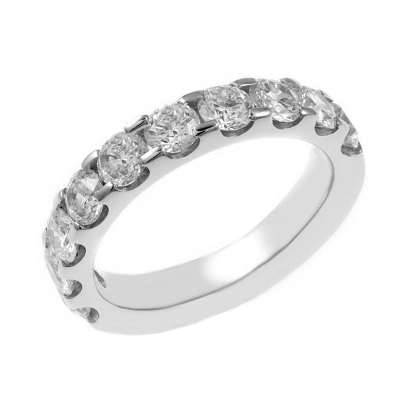 Platinum 2.06ct round brilliant cut diamond eternity ring