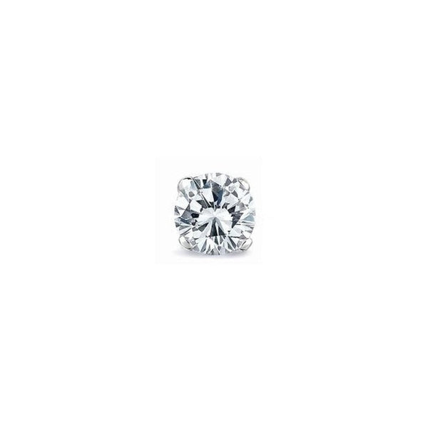 18ct white gold 0.25ct round brilliant cut diamond stud earring