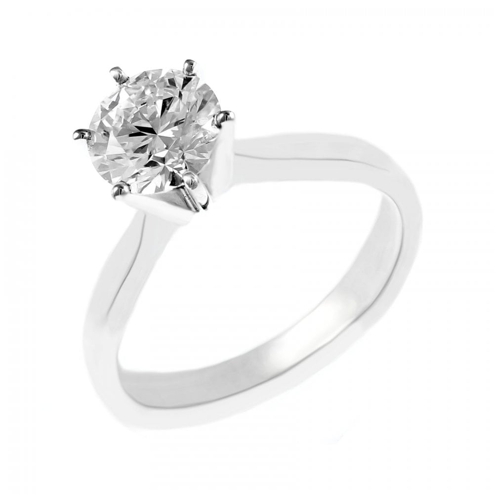 Platinum 0.70ct D VS2 EGL round brilliant cut diamond ring
