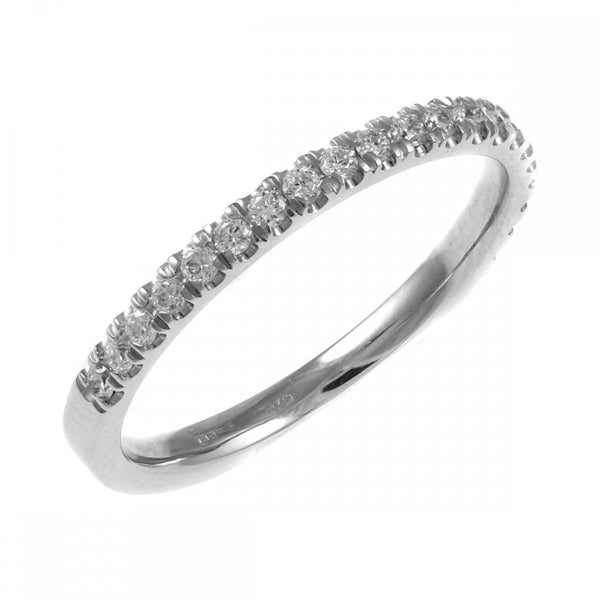 Platinum 0.30ct round brilliant cut diamond half eternity ring