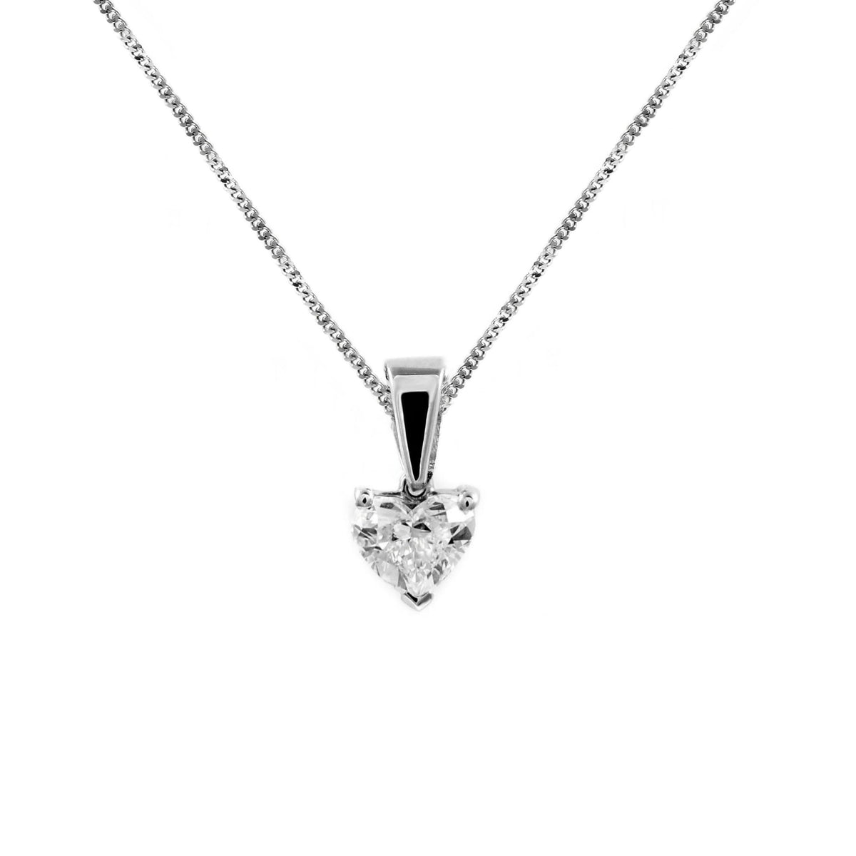 Platinum 0.50ct F VS1 GIA heart cut diamond pendant