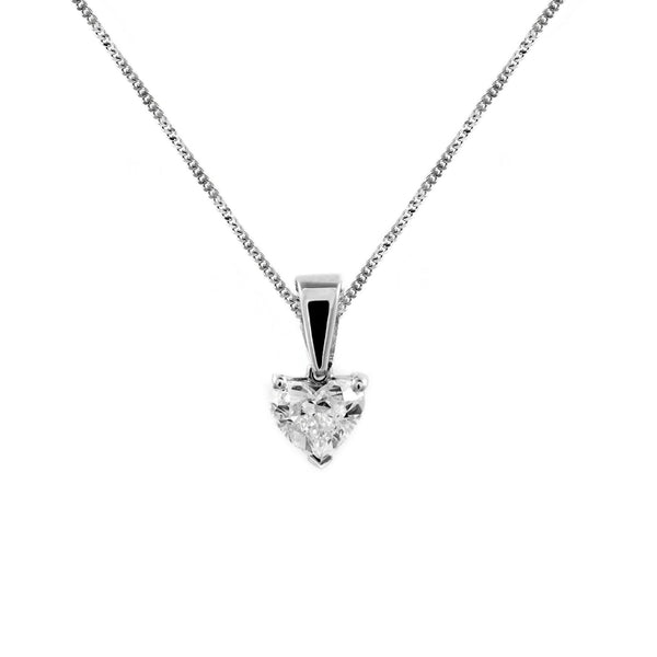 Platinum 0.50ct F VS1 GIA heart cut diamond pendant