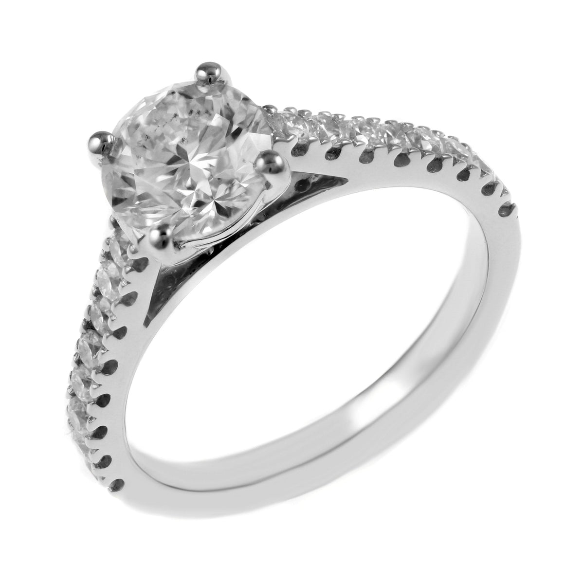 Platinum 1.50ct G VS2 IGL round brilliant cut diamond ring