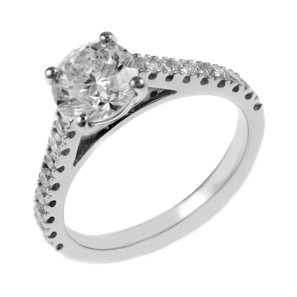 Platinum 1.50ct G VS2 IGL round brilliant cut diamond ring