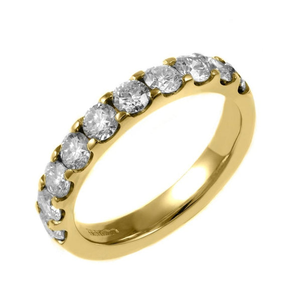 18ct yellow gold 1.47ct round brilliant diamond eternity ring
