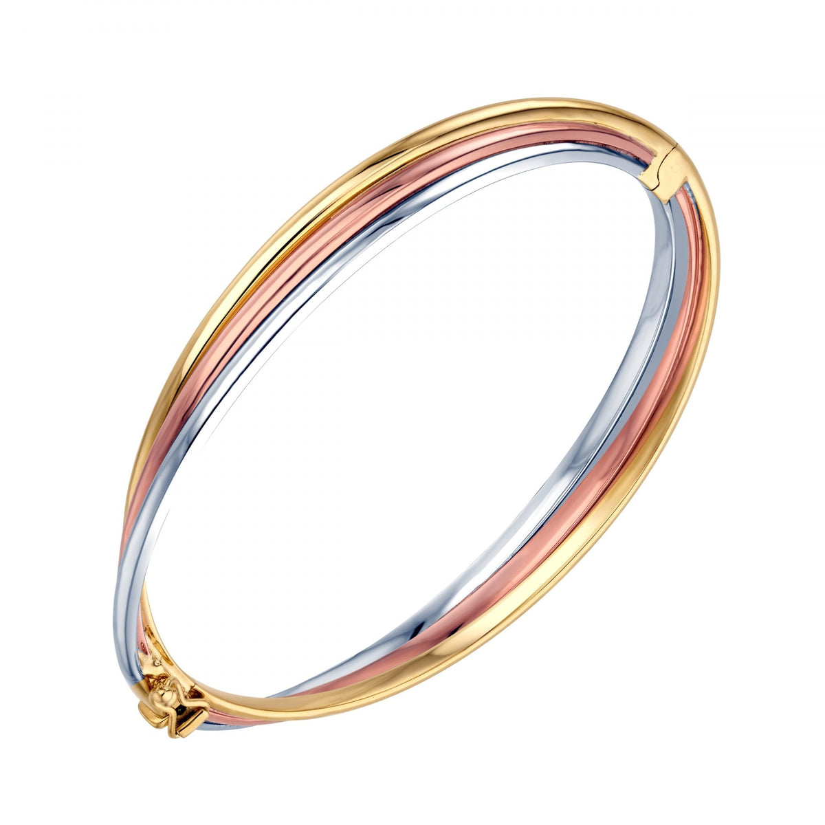 9ct multi gold 8mm solid Russian bangle