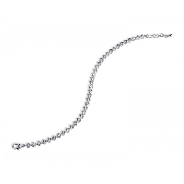 18ct white gold 1.50ct princess cut diamond bracelet