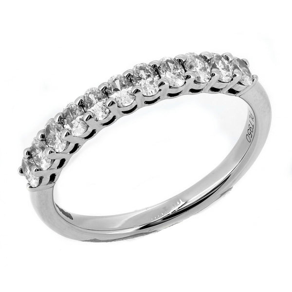 Platinum 0.60ct oval cut diamond eternity ring