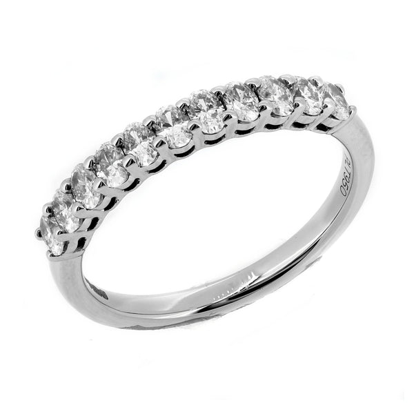 Platinum 0.80ct oval cut diamond eternity ring