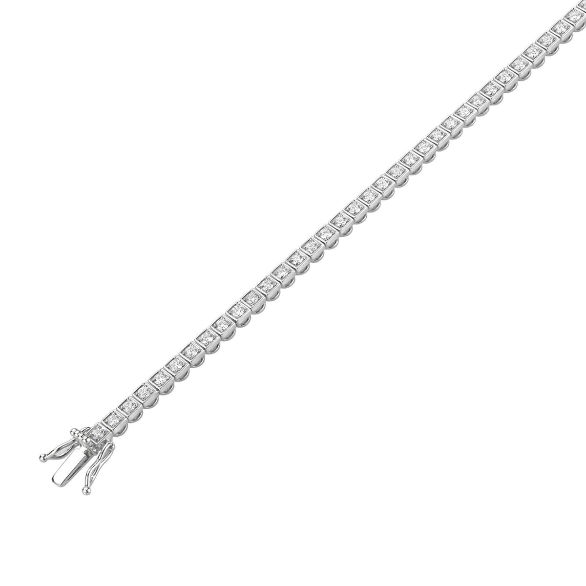 18ct white gold 1.25ct round brilliant diamond tennis bracelet