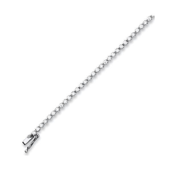 18ct white gold 2.00ct round brilliant diamond tennis bracelet