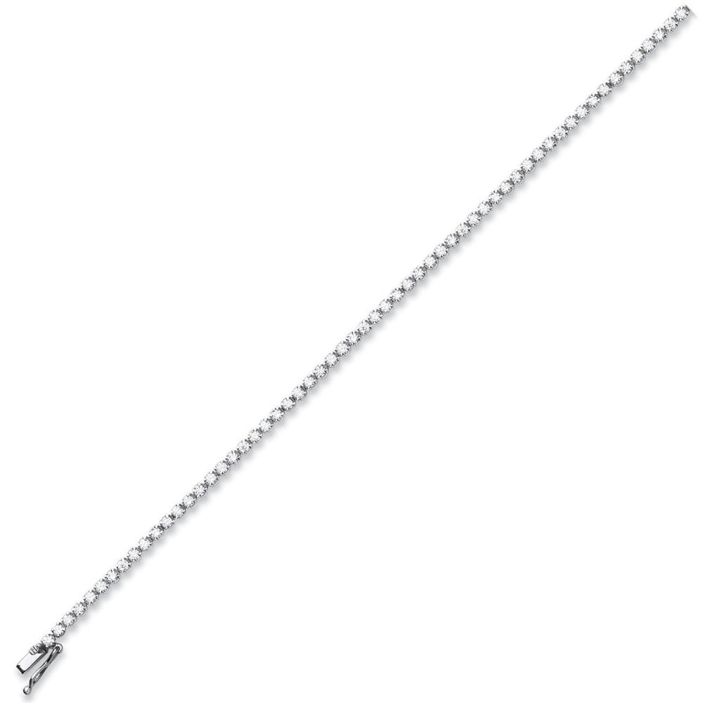 18ct white gold 2.00ct round brilliant diamond tennis bracelet