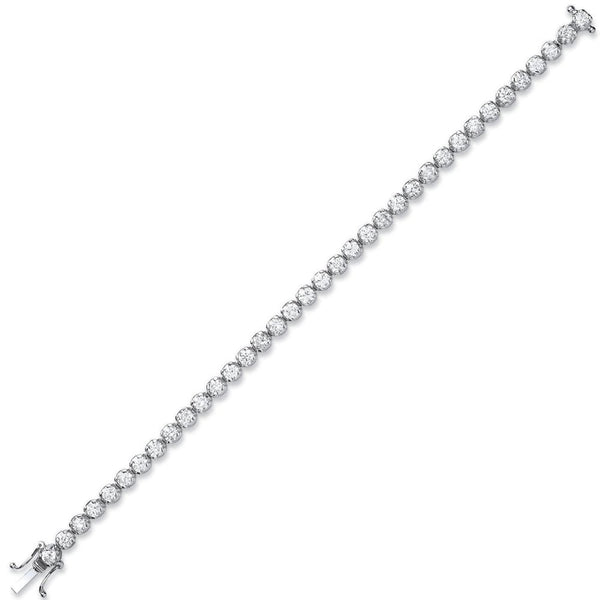 18ct white gold 5.00ct round brilliant diamond tennis bracelet