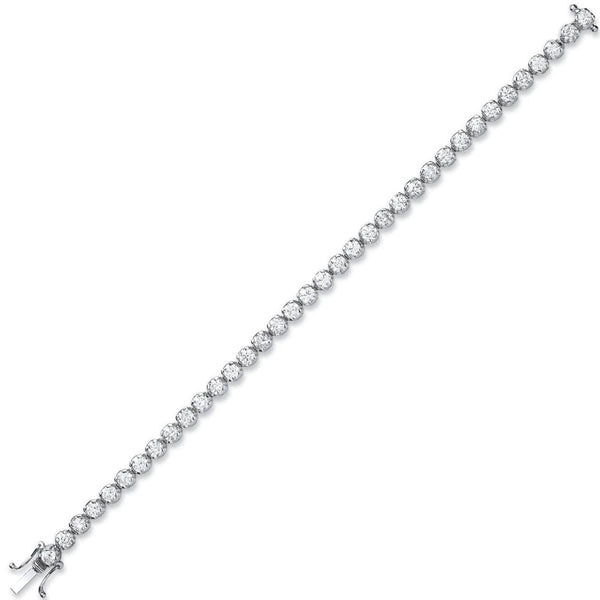 18ct white gold 7.00ct round brilliant diamond tennis bracelet