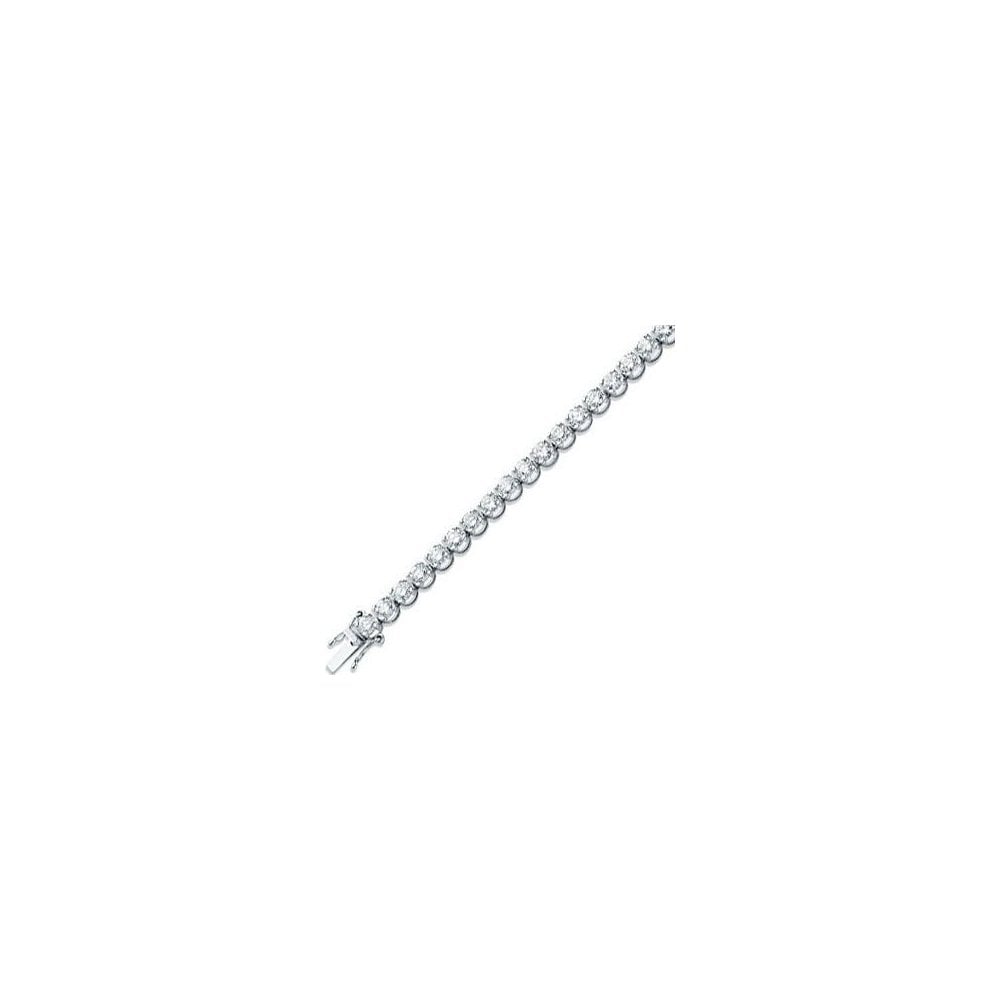 18ct white gold 10.32ct round brilliant diamond tennis bracelet