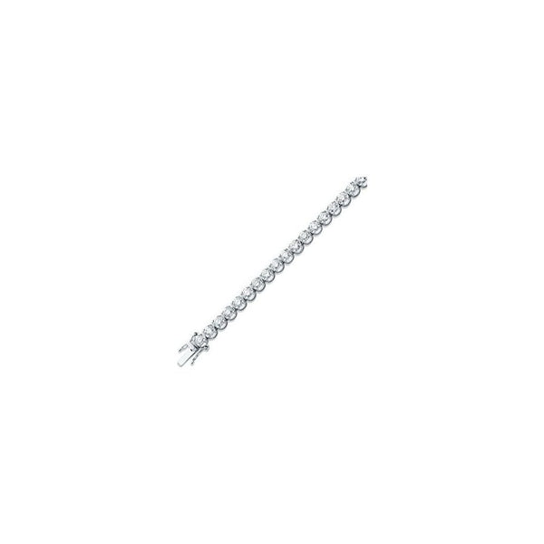 18ct white gold 9.24ct round brilliant diamond tennis bracelet