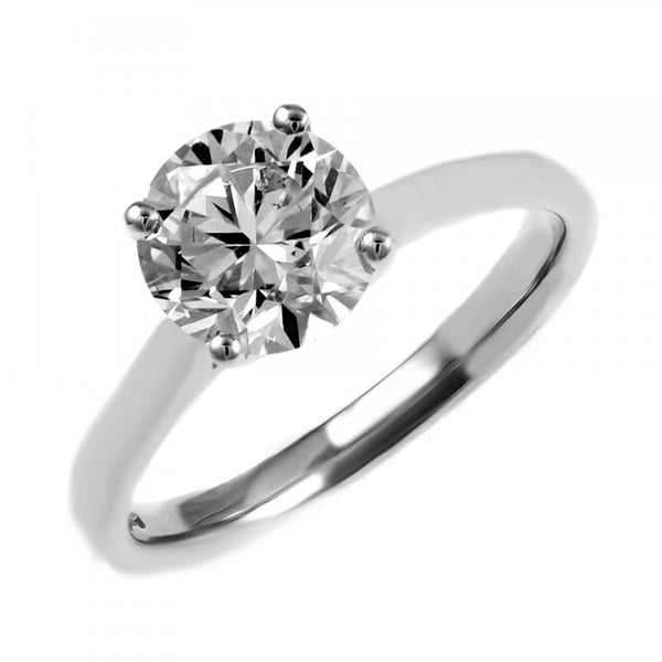 Platinum 2.01ct D VS1 EGL round brilliant cut diamond ring