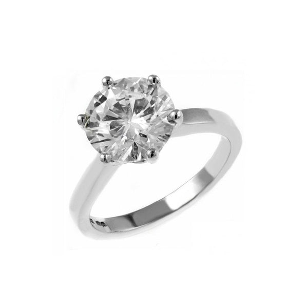 Platinum 5.01ct G SI2 IGI round brilliant cut diamond ring