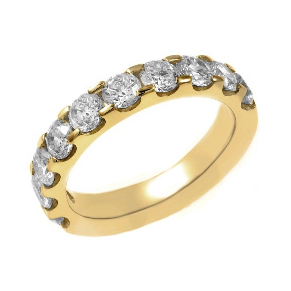 18ct yellow gold 2.06ct round brilliant diamond eternity ring