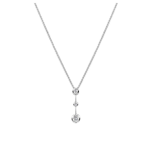 18ct white gold 0.30ct round brilliant diamond trilogy pendant