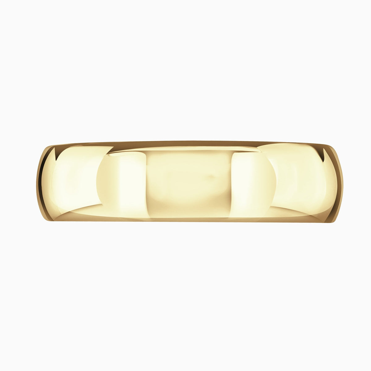 18ct yellow gold 5.0mm heavy weight court wedding ring
