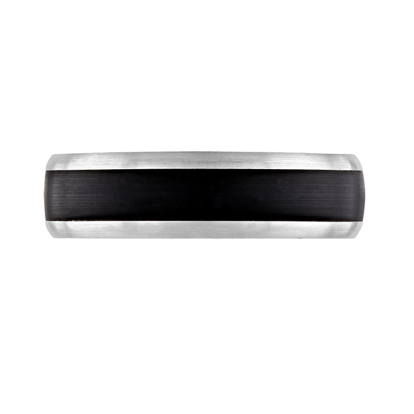 Platinum & ceramic 6.0mm court wedding ring