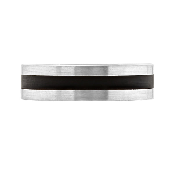 Platinum & ceramic 6.0mm court wedding ring