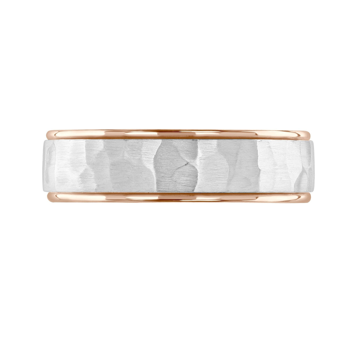 Platinum & 18ct rose gold 6.0mm court wedding ring