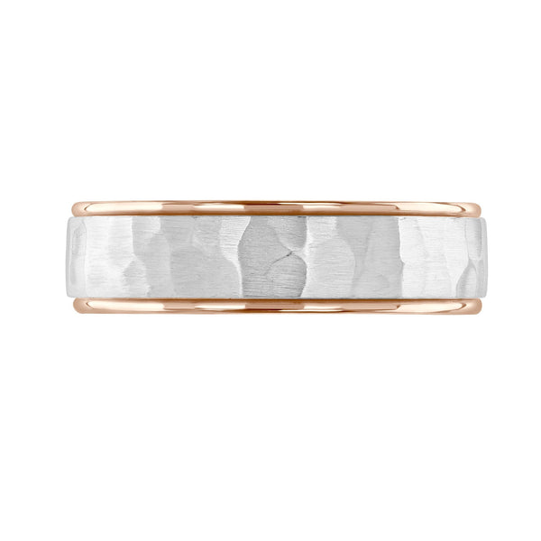 Platinum & 18ct rose gold 6.0mm court wedding ring