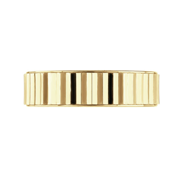 18ct yellow gold 6.0mm flat heavy weight court wedding ring