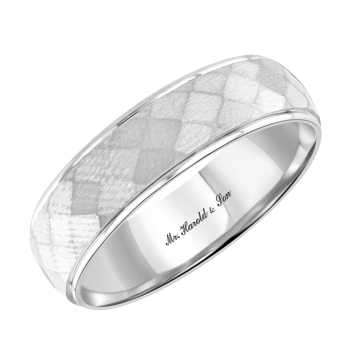Platinum 6.0mm heavy weight court wedding ring