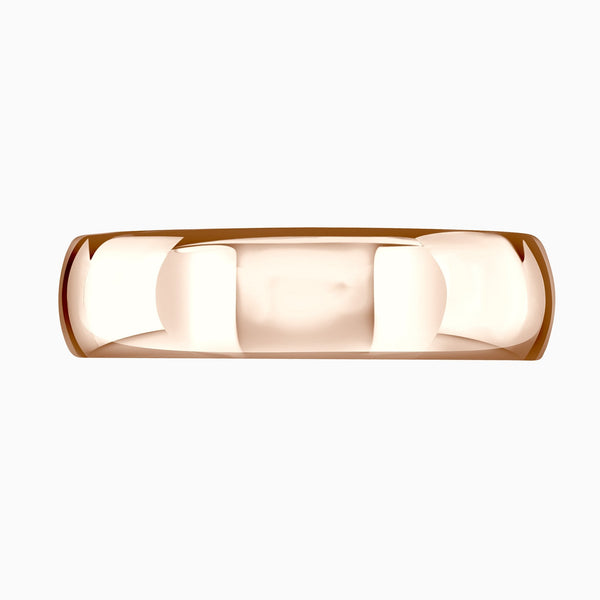 18ct rose gold 5.0mm medium weight court wedding ring