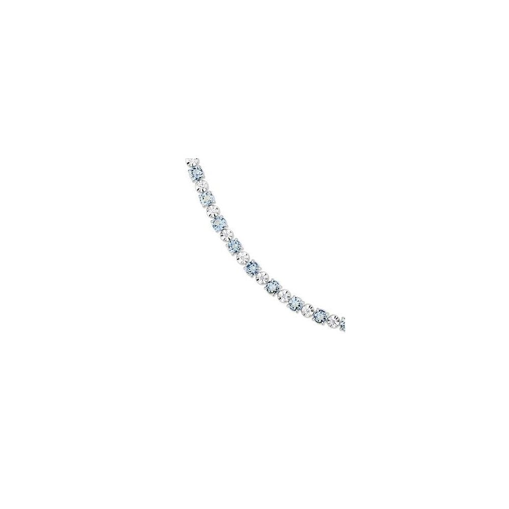 18ct white gold 12.08ct aquamarine & 1.33ct diamond necklace