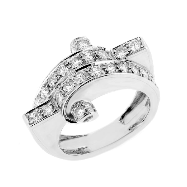 Preowned platinum 2.00ct diamond cluster ring
