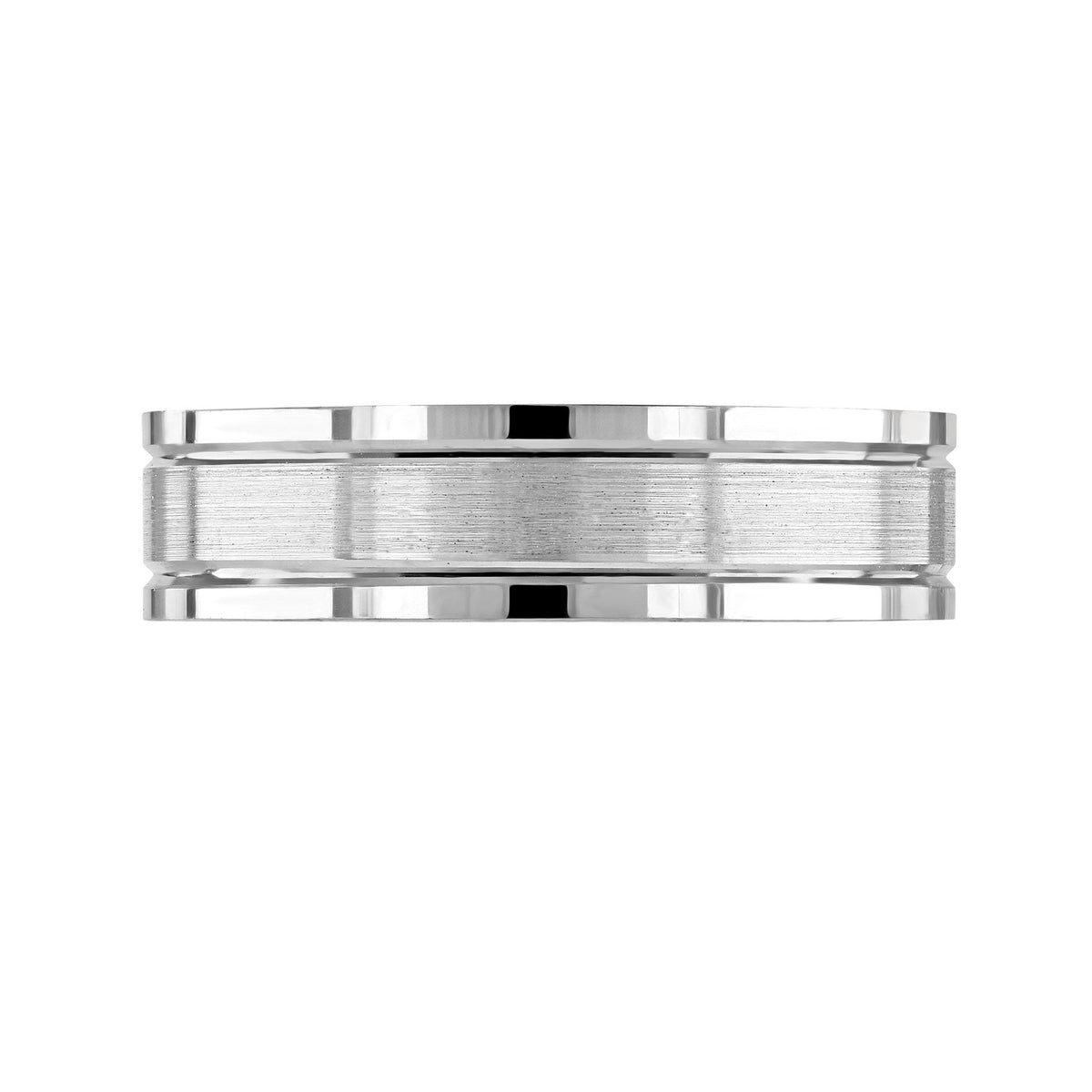 Platinum 5.0mm flat heavy weight court wedding ring