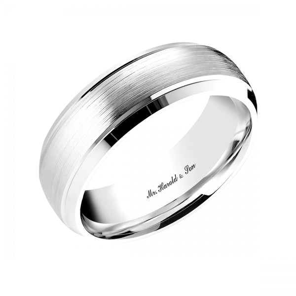 Platinum 5.0mm heavy weight court wedding ring