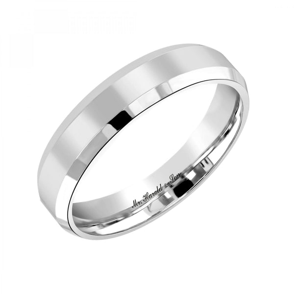 Platinum 3.0mm flat extra heavy weight court wedding ring