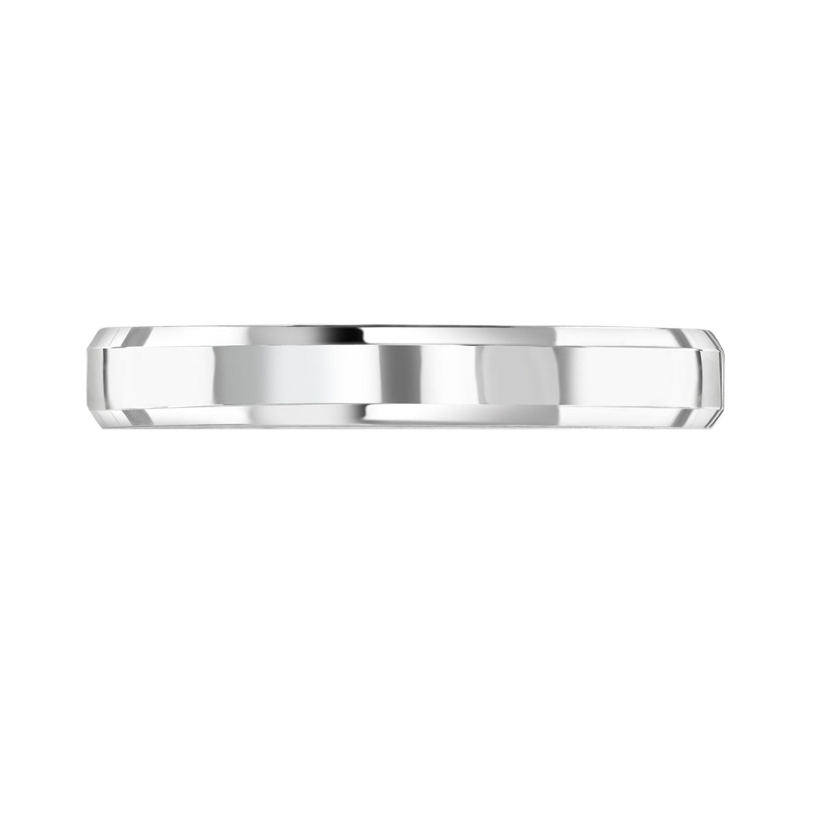 Platinum 3.0mm flat extra heavy weight court wedding ring