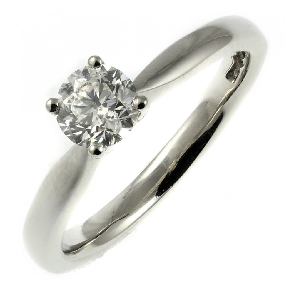 Platinum 0.33ct D VS1 EGL round brilliant cut diamond ring