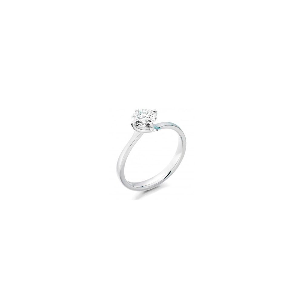 Platinum 0.30ct E VS2 GIA round brilliant cut diamond ring