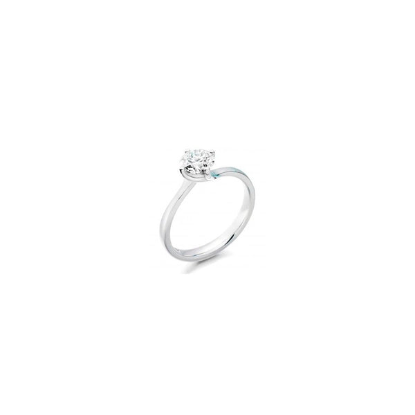 Platinum 0.30ct E VS2 GIA round brilliant cut diamond ring