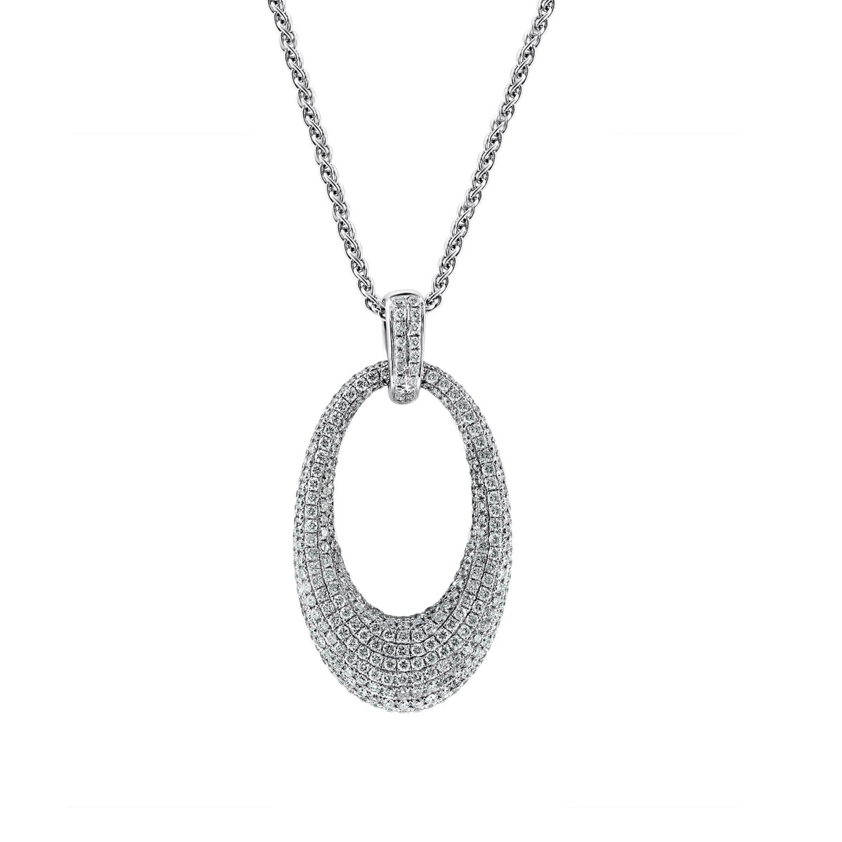 18ct white gold 2.23ct round brilliant cut diamond pendant