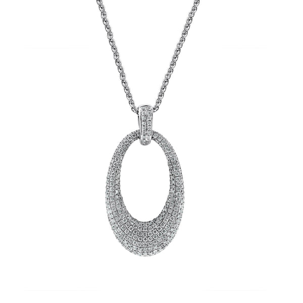 18ct white gold 2.23ct round brilliant cut diamond pendant