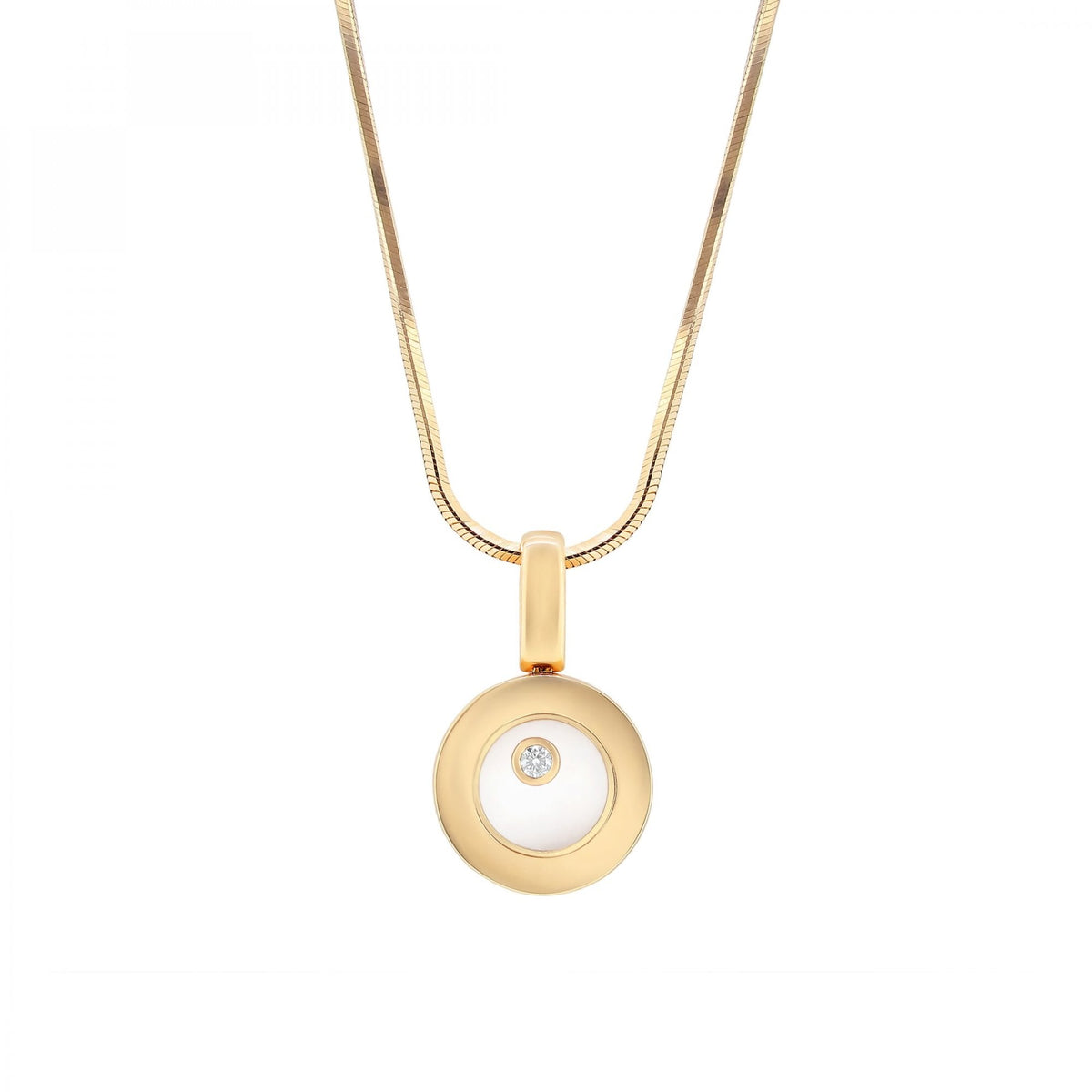 18ct rose gold 0.03ct floating diamond pendant