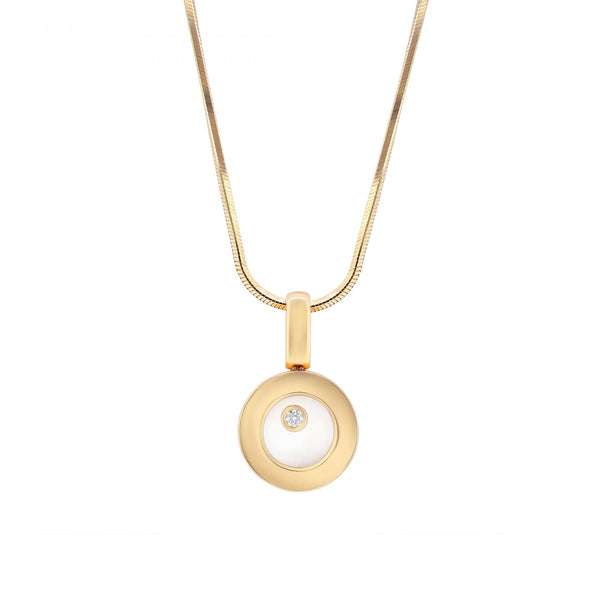 18ct rose gold 0.03ct floating diamond pendant